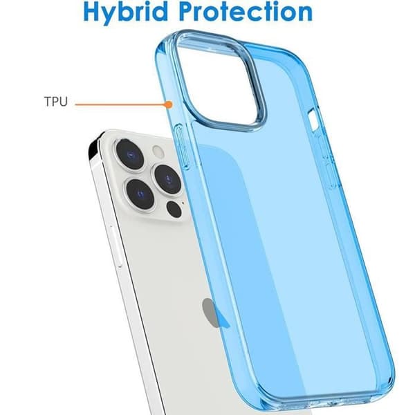 Coque - BOOLING - för iPhone 14 Pro - Silikon Blå - Mjuk - Optimal Skydd - 2 Härdade Glas Blå