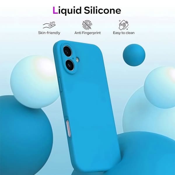 Telefonfodral - BOOLING - iPhone 17 - Silikon Slim - Repfria - Halkskydd Blå Blå