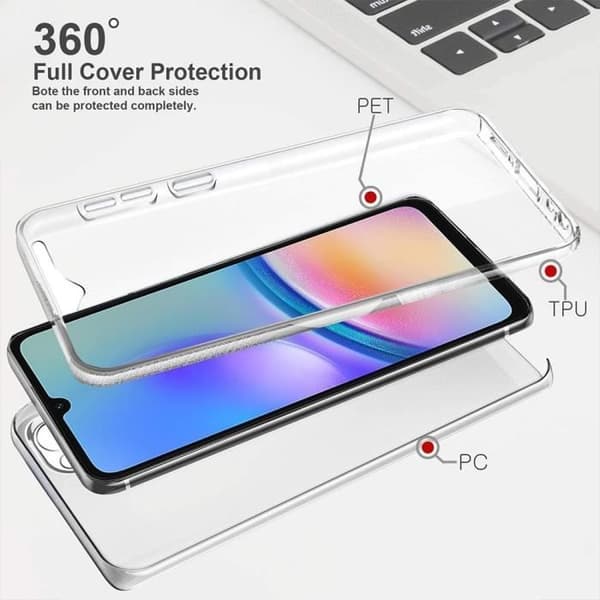 Skyddsskal - BOOLING - för Samsung Galaxy A05s - 360° - Transparent - Stöttålig Transparent
