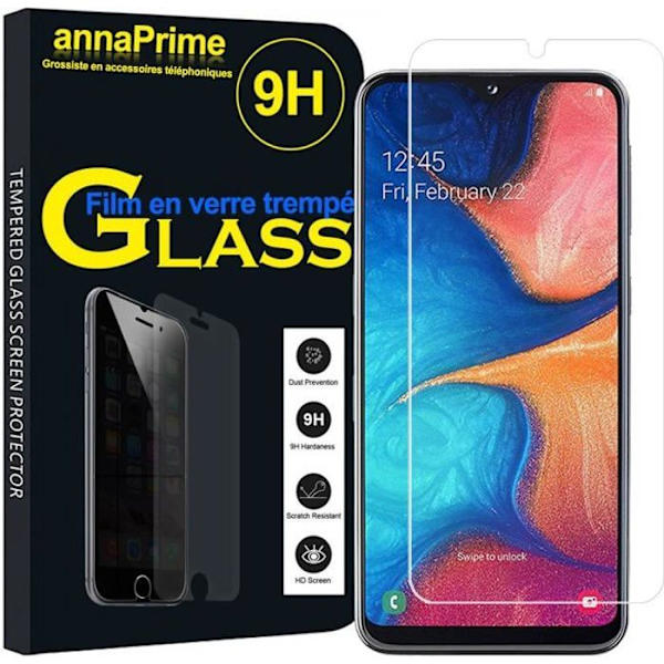 För Samsung Galaxy A20E/ A20e Dual SIM 5,8": 1 skärmskydd i härdat glas TRANSPARENT