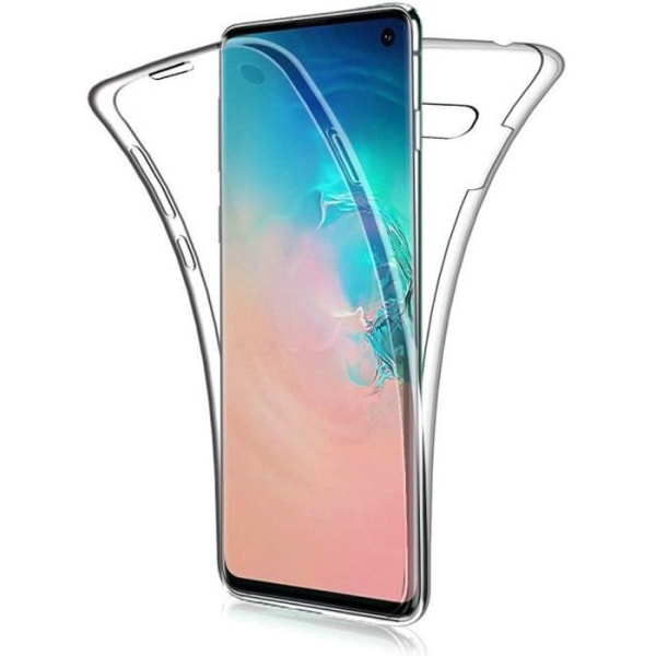 Silikon bakstycke - VCOMP - Samsung Galaxy S10 6.1" - 360° skydd - Genomskinlig - Mjuk TRANSPARENT