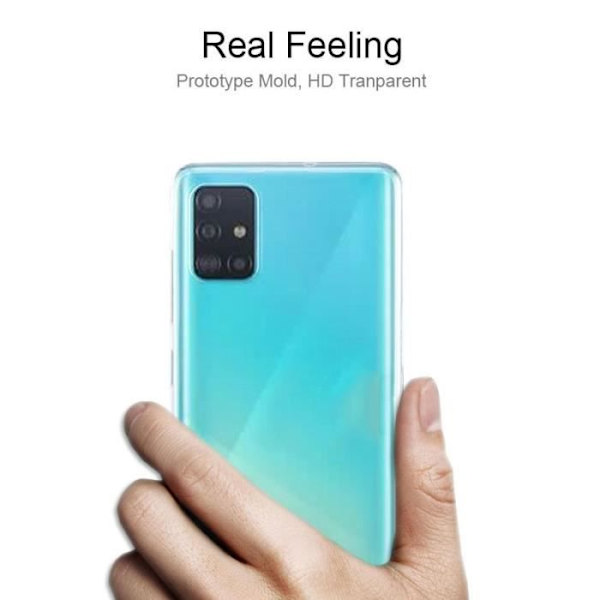 Coque För Samsung Galaxy A51 0,75 mm Ultra Tunt Transparent TPU-fodral - 520537 Vit