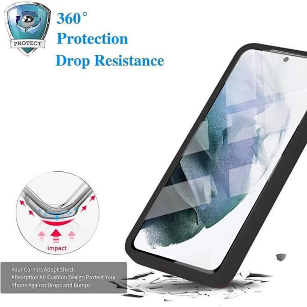 Fodral för Samsung A33 5G (6,4") Svart 360 graders skydd Solid Förstärkt kant Styv Tjock