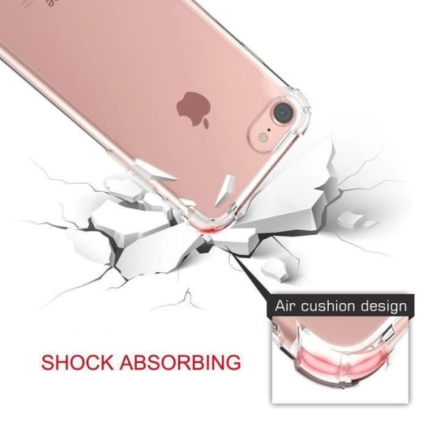 iPhone 7 Plus-fodral, iPhone 8 Plus-fodral, genomskinlig kristallklar gel Silikon TPU Bumper-fodral Skal för iPhone 7/8 Plus