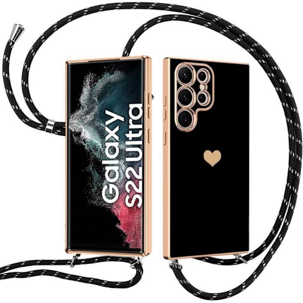 Skyddsfodral till Samsung Galaxy S22 Ultra - BOOLING - Mjuk - Svart Svart