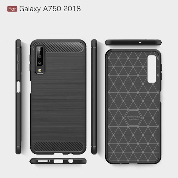 Fodral - Samsung - Galaxy A7 2018 - TPU - Stötsäker - Mjuk - Svart Svart