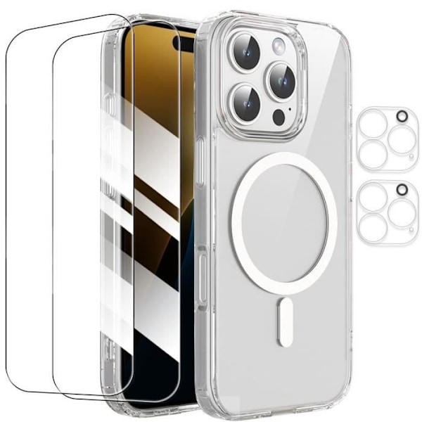 Skyddsskal - BOOLING - iPhone 16 Pro Max - Transparent - Mjukt - Inbyggd magnet Transparent
