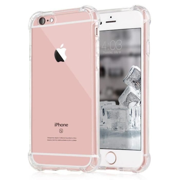 Fodral - INECK - iPhone 6/6s - Genomskinlig silikon - Anti-chock skydd - Flexibilitet Transparent