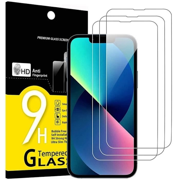 [4 st] Härdat glas för iPhone 13 mini (5,4") skärmskydd Transparent