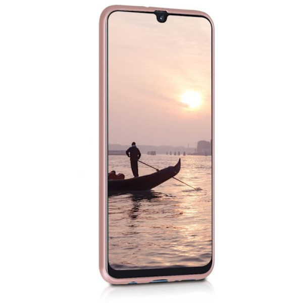 kwmobile Samsung Galaxy A50 Fodral - Skal till Samsung Galaxy A50 - Metalliskt roséguld Silikontelefonfodral