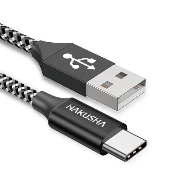 USB Typ C-kabel 1M-3.3FT 3A Snabbladdningsladdare Typ C Nylonflätad laddarekabel för Samsung Galaxy S20 S8 S9 S10 S20[618]