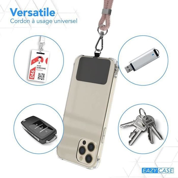 Coque - Samsung - A12 - Anti-Rip - Mjuk - Svart Snöre Transparent-svart