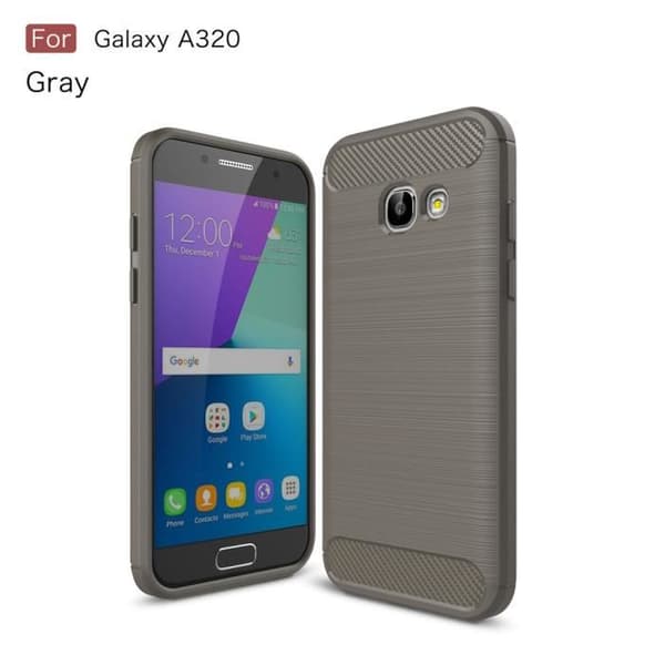 Coque - Samsung - Galaxy A7 2017 - Ultra-Lätt - Mjuk Gummi - Grå Grå