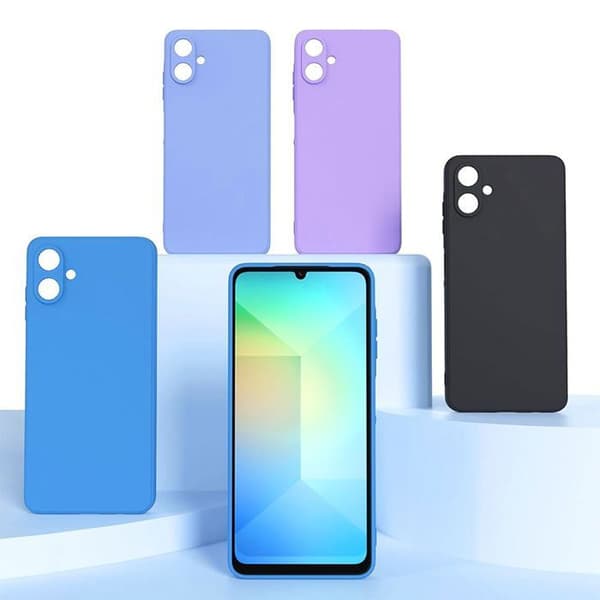 Skyddsskal - BOOLING - Samsung Galaxy A07 - Slim Silikon Chockresistent Blå - 2 Härdade Glas Blå