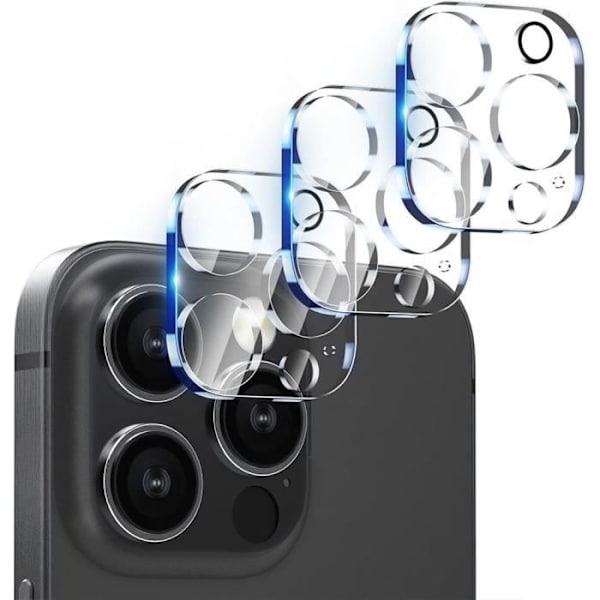 Skärmskydd - Härdat Glas - iPhone 16 Pro Max - Pack om 3 - Rep-resistant - Kameraskydd Transparent
