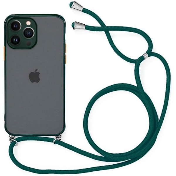 Skal till iPhone 13 Pro Max (6,7") - PROSHOP - Halvtransparent - Lättviktigt hårt anti-chockskydd - Midnattsgrön Nattgrönt