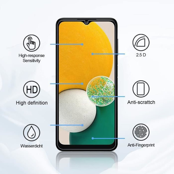 Skyddsfilm - Advansia - Samsung Galaxy A13 5G - Härdat glas - 2 delar - Reptålig [X2] Bitar