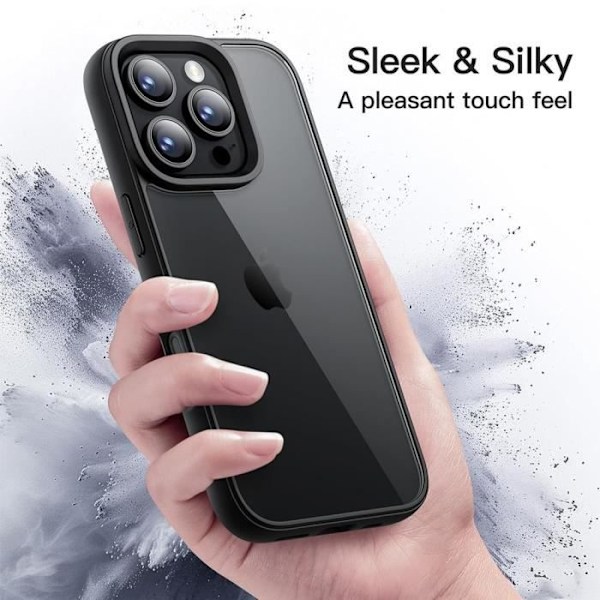 Skyddsfodral till iPhone 16 Pro Max - BOOLING - Hård - Svart - Silikon - PC Svart