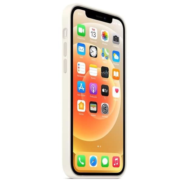 Siliconfodral - för iPhone - 13 mini - Vit - Rep-resistant - Stötabsorberande - Mjuk Vit