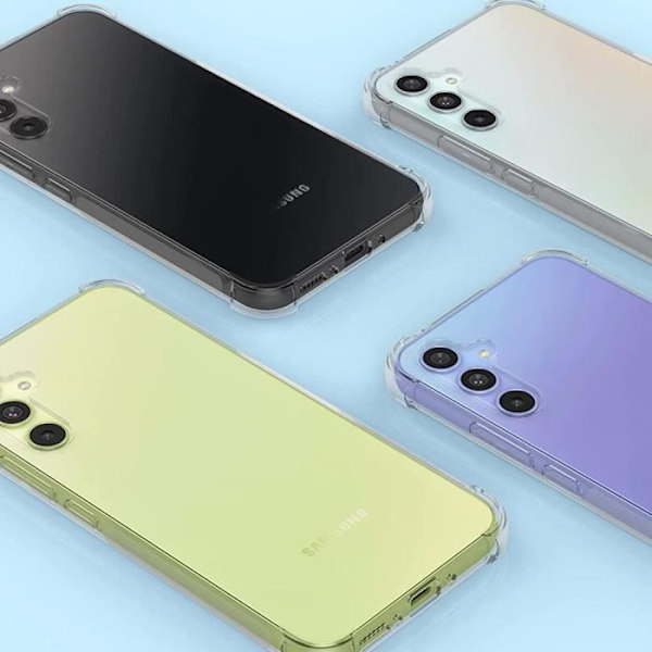 Silikonfodral för Samsung Galaxy A34 5G Skydd 4 hörn Förstärkt TPU högt motstånd