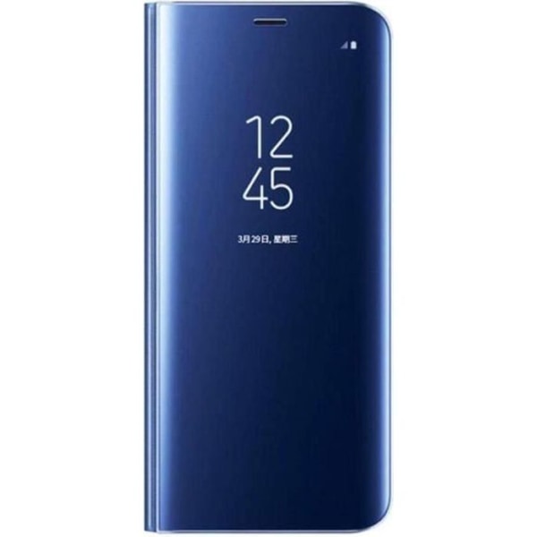 Samsung Galaxy Note 9 Fodral Clear View Fodral Flip Cover Klar Transparent Anti-Fingerprint Plating Spegelfodral för Note 9 (blå)