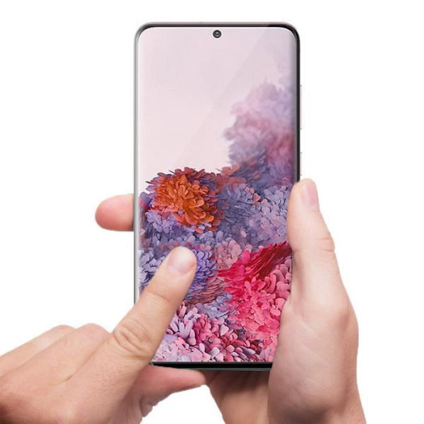 För Samsung Galaxy S20- S20 5G 6.2": 1 Resistant Curved Edge Skärmskydd i härdat GLASS - Svart