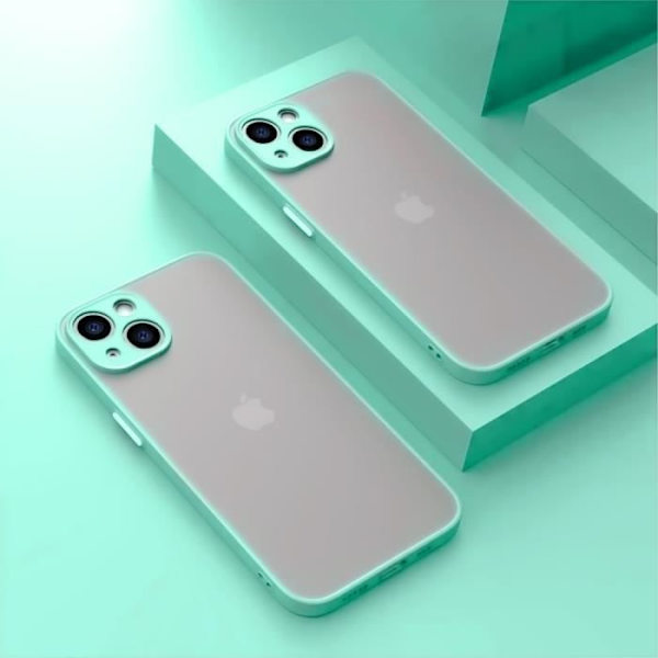 Dragsko för iPhone 11 (6,1") Turkos Anti-chock Tunt Styv Semi-Transparent Frostad Turkos