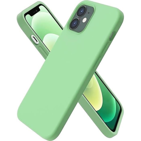 Skal för iPhone 13 Pro (6,1") grönt silikon och 2 skärmskydd i härdat glas