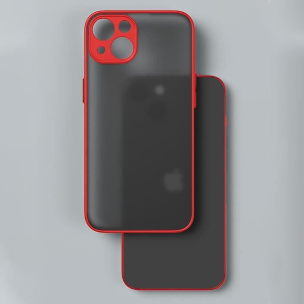 Skyddshölje för iPhone 14 PROSHOP - Matt Röd Silikon - Stötresistent med förstärkta kanter Röd