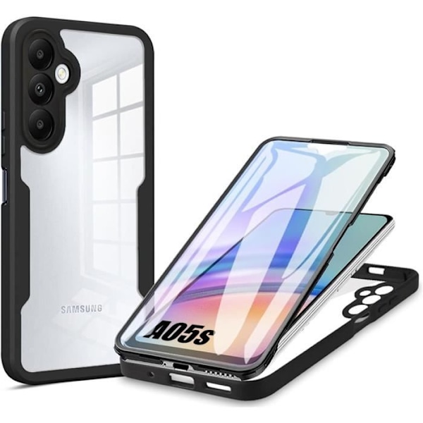 Skyddande fodral - Samsung - Galaxy A05s - Förstärkt kant - 360° skydd - Svart Svart