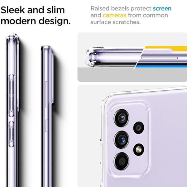 VCOMP® för Samsung Galaxy A52S 5G 6,5": UltraSlim Gel Silikonfodral och Perfect Fit + Mini Stylus Penna - TRANSPARENT VIT