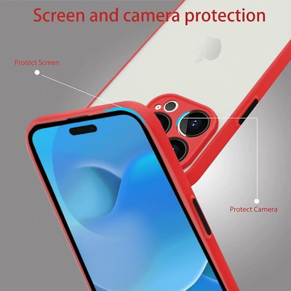 Coque - BOOLING - för iPhone 14 Pro - Silikon - Matt - Stötsäker Röd