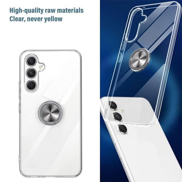 Skyddsfodral - BOOLING - Samsung Galaxy A55 5G - Stöttålig - Silikon - Transparent Klar, Silver