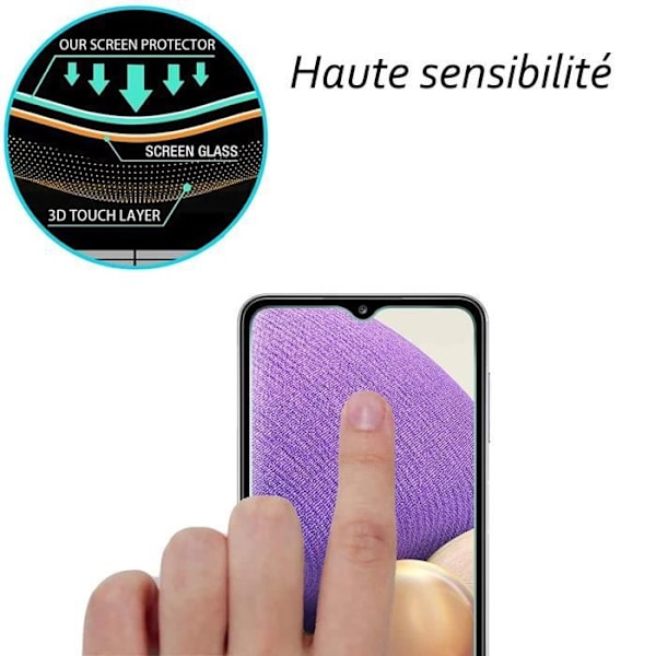 [3pack] Härdat glas för Samsung Galaxy A32 5G 2.5D skyddsfilm med Stylus Toproducts®