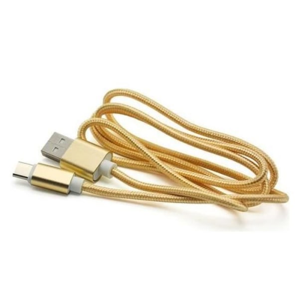 USB-C-kabel för Samsung Galaxy A20E-Samsung Galaxy A30-Samsung Galaxy A33 5G - Guld Nylon 1 Meter - Yuan Yuan