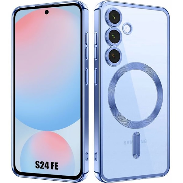 Coque för Samsung Galaxy S24 FE - med skydd för objektiv magnetisk cirkel - Blå - BOOLING® Klarblå