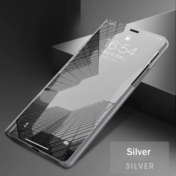 Skyddsfodral - BOOLING - för Samsung Galaxy A55 5G - Silver - 360° Skydd - Smart Flip Case Silver