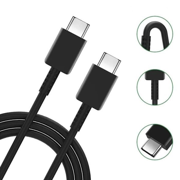USB-C-kabel för Xiaomi Redmi 14C 13C Redmi Note 13 5G Note 13 Pro Plus 5G - BOOLING - 1m - Svart Svart