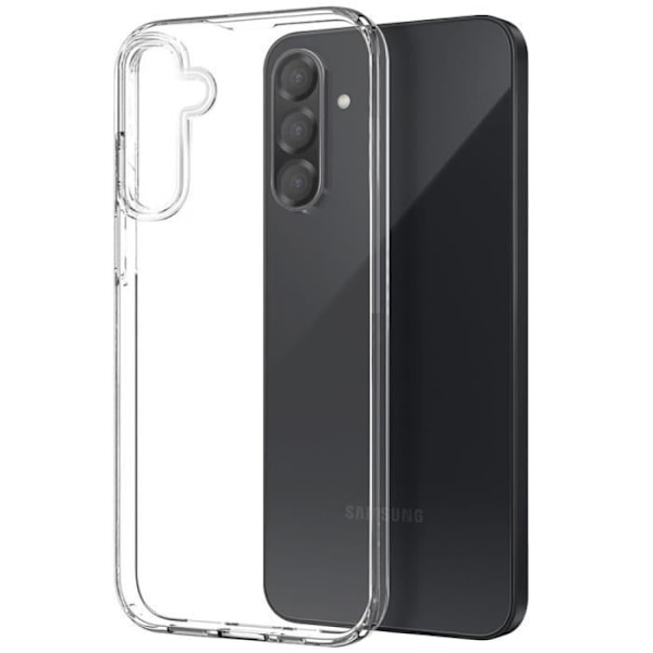 Fodral + 2 härdade glasögon till Samsung Galaxy A36, genomskinligt stötsäkert silikonskydd