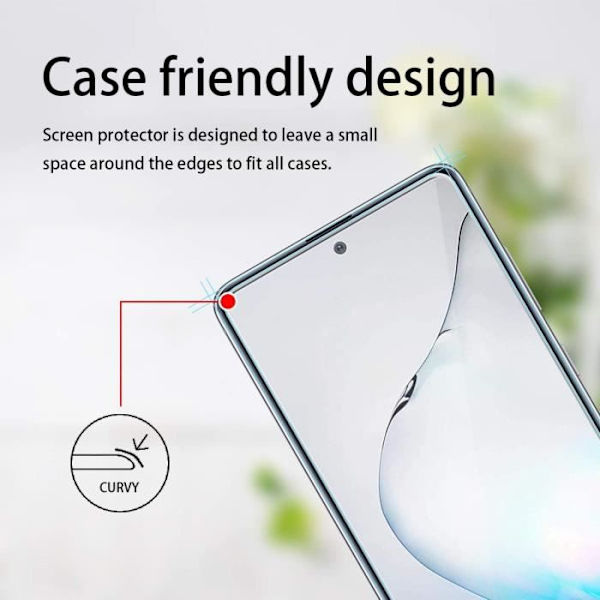3 delar härdat glas för Samsung Galaxy Note 10 Lite, hårt transparent [9H hårdhet] [bubbelfritt] skärmskydd för Samsung