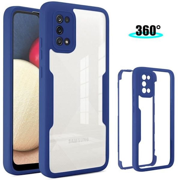 Fodral för Samsung A02S (6,5") Marinblå Hård Anti-Scratch 360 graders helkroppsskydd Solid