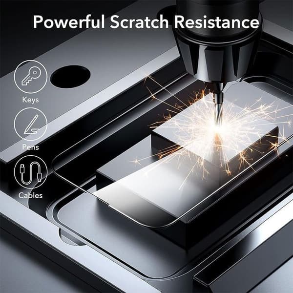 3 Helglas för iPhone 18 Pro, Stötsäker 9H Skärmskydd Transparent