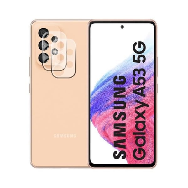 För Samsung Galaxy A53 5G: 2 bakre kameralins skyddsfilm härdat glas 9H High Definition Transparent-Yuan Yuan