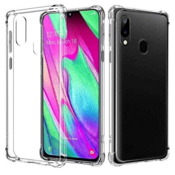 Transparent stötsäkert silikonfodral till Samsung A10
