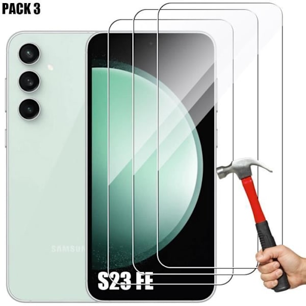 [3 stycken] Härdat glas för Samsung Galaxy S23 FE - BOOLING - 9H Transparent skärmskydd Transparent