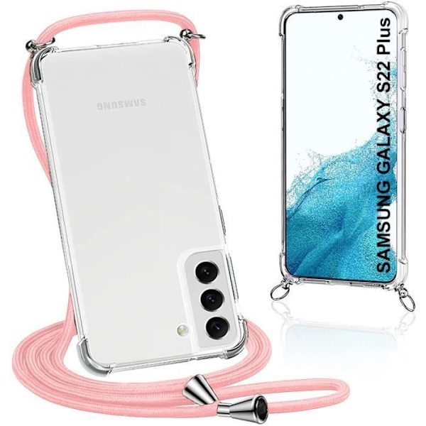 Skyddsskal - PROSHOP - Samsung Galaxy S22 Plus - Mjukt - Stötresistent - Rosa Snodd Transparent-rosa