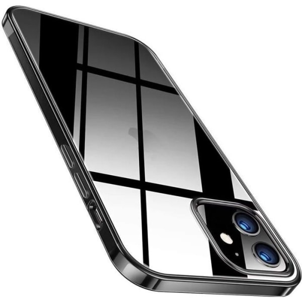 Beskyttelsesetui til iPhone 12 (6.1") - PROSHOP - Sort - Fleksibel - Silikonegummi etui Svart