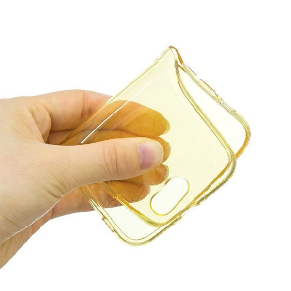 Mjukt flexibelt fodral för Apple iPhone XR (6.1"), genomskinligt fodral 2 STK härdat glasfilm + 1 ST TPU Silikon Slim Cover Gul