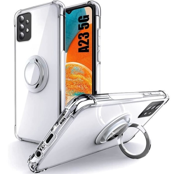 Coque Förstärkt - BOOLING - Samsung A23 5G - Transparent - Stötabsorberande Ring - Stöd för Handsfree Transparent