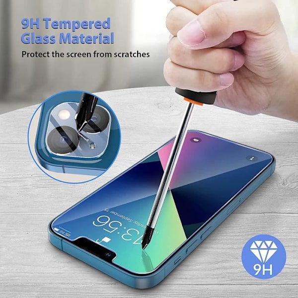 Skyddsfodral - Apple - iPhone 13 mini - Silikon TPU - Anti-fall - 2-pack härdat glas